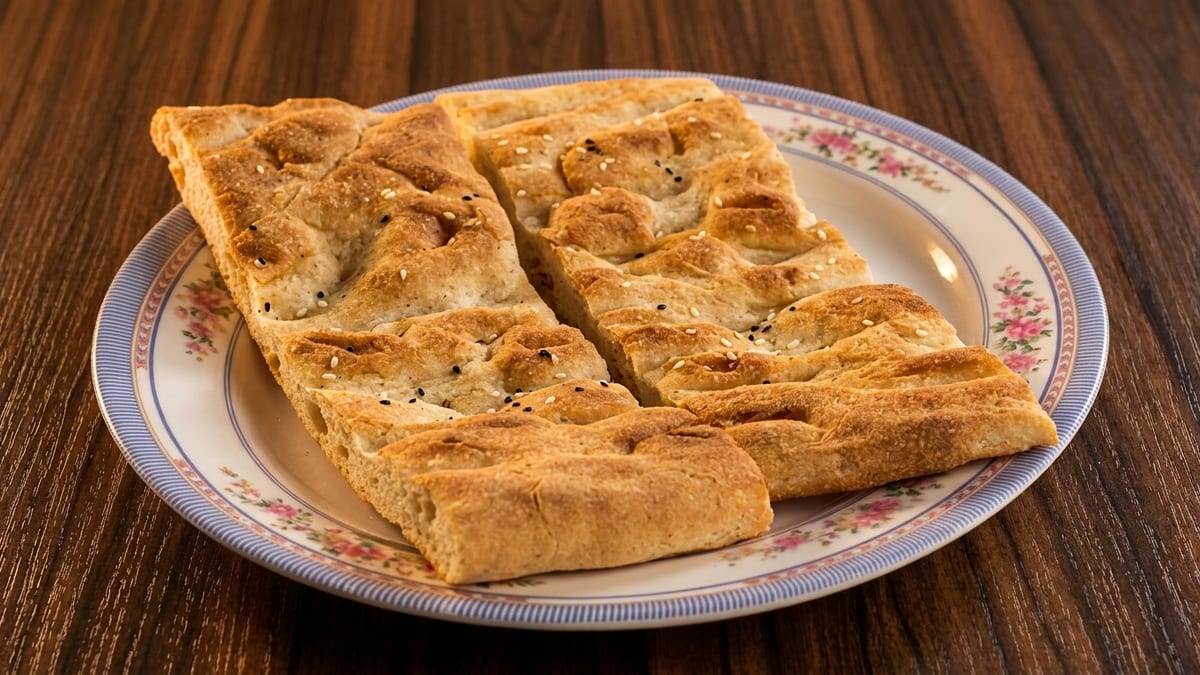 Afghan naan, baked fresh daily
