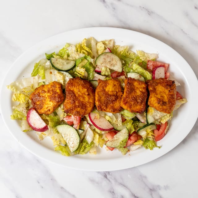 Fattoush with Chicken Tikka.