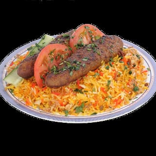 Beef Kebab with Biryani Rice