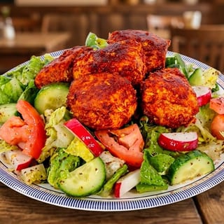 Fattoush with Chicken Tikka