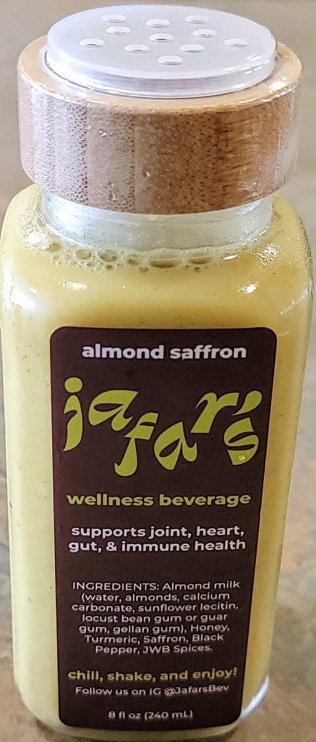 Almond Saffron Wellness Beverage.