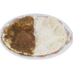 Traditional Halal payah stew served alongside white rice
